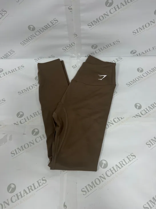 GYMSHARK TRAINING LEGGINGS IN BROWN SIZE SMALL