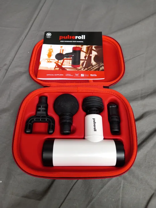 BOXED PULSEROLL MINI MASSAGE GUN IN WHITE 