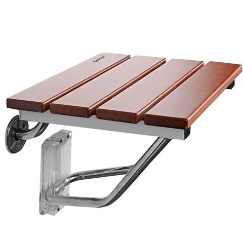 BOXED 15" FOLDING SHOWER SEAT BENCH300LB CAPACITY FOR SENIOR - COFFEE