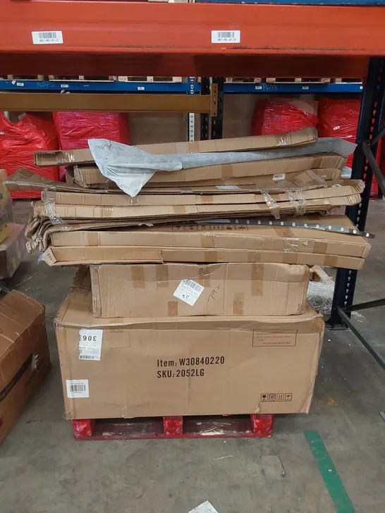 PALLET OF ASSORTED INCOMPLETE CHAIR AND SOFA PARTS, INCLUDING OTHER ASSORTED GOODS ETC