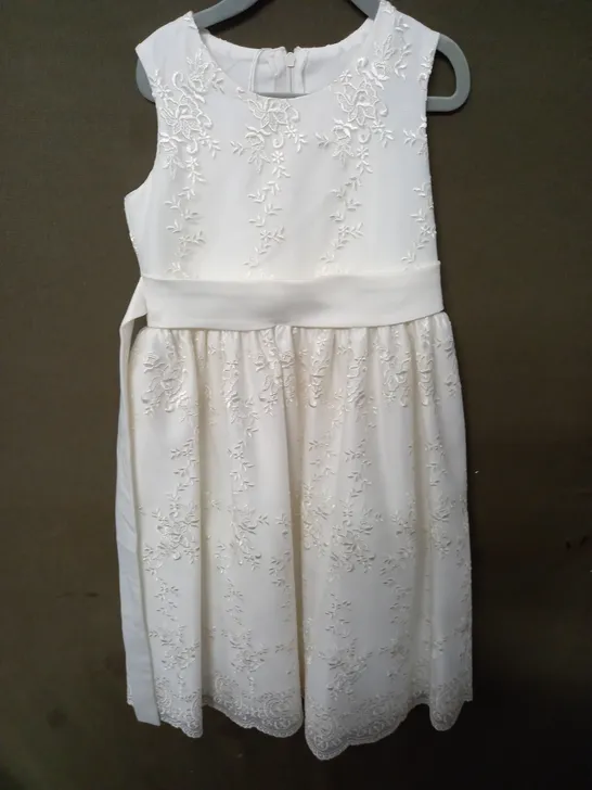 IVORY EMBELLISHED OCCASIONAL DRESS - 6/7 YEARS