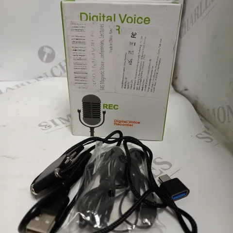 BOXED DESIGNER DIGITAL VOICE RECORDER 