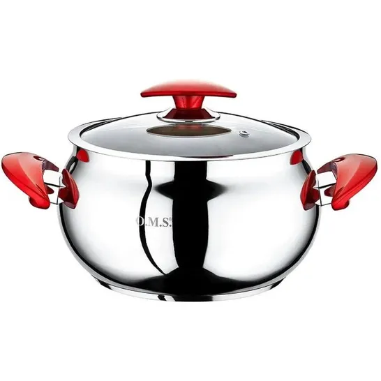 BOXED O.M.S COLLECTION STAINLESS STEEL STOCKPOT 