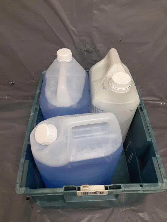 TOTE OF 3 ASSORTED CLEANING TUBS TOO INCLUDE MIRROR CLEANER AND DETERGENT  - COLLECTION ONLY 