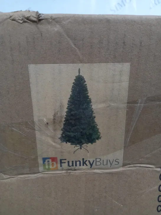BOXED 8FT GREEN ARTIFICIAL CHRISTMAS TREE (COLLECTION ONLY)