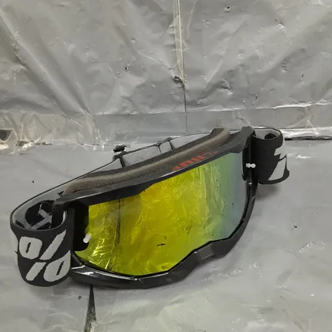 100% BIKING GOGGLES - GOLD TINTED LENS 