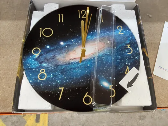 BOXED DEMITA GLASS WALL CLOCK (1 BOX)