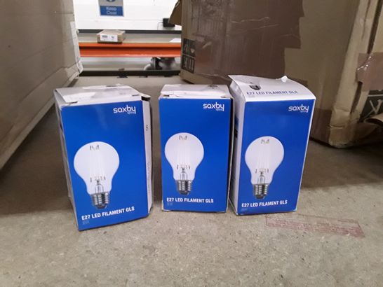 LOT OF 3 ASSORTED SAXBY FILAMENT BULBS
