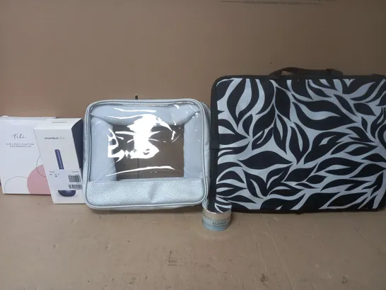 BOX OF APPROXIMATELY 20 ASSORTED ITEMS TO INCLUDE - SMARTBUD , CLEAR WASH BAG , ELEMIS , MARINE CREAM ETC