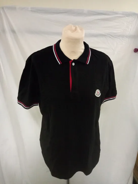 BLACK MONCLER POLO SHIRT SIZE M 