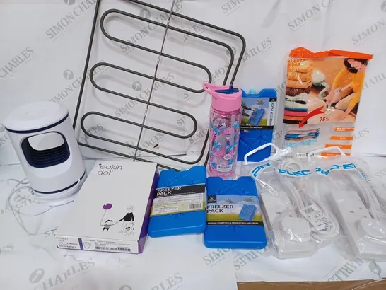 BOX TO CONTAIN APPROX. 20 X ASSORTED HOUSEHOLD PRODUCTS, INCLUDES BOTTLE, EXTENSION LEAD, VACUUM SEAL BAGS ETC 