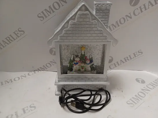 BOXED GLENEAGLES CHRISTMAS MAGIC CHRISTMAS SCENE DECORATIVE PIECE (SNOWMEN HOUSE)