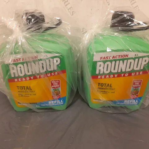 TOTE OF 2 ASSORTED HOUSEHOLD GOODS TO INCLUDE FAST ACTION ROUND UP TOTAL WEEDKILLER 5L