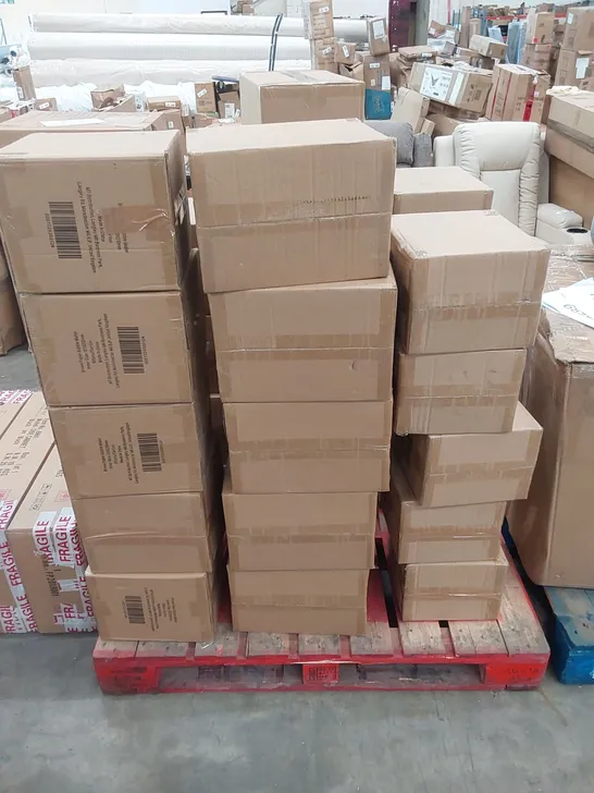 PALLET TO CONTAIN APPROX 30 X BOXES OF BRAND NEW BROWN PAPER BUBBLE MAILER BAGS // SIZES VARY