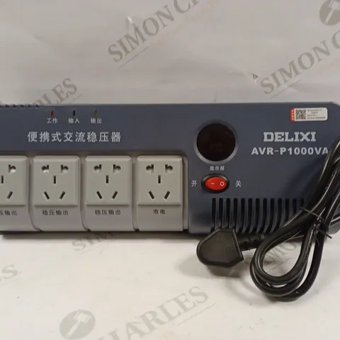 DELIXI AVR-P1000VA FULL AUTOMATIC SINGLE-PHASE AC VOLTAGE REGULATOR 