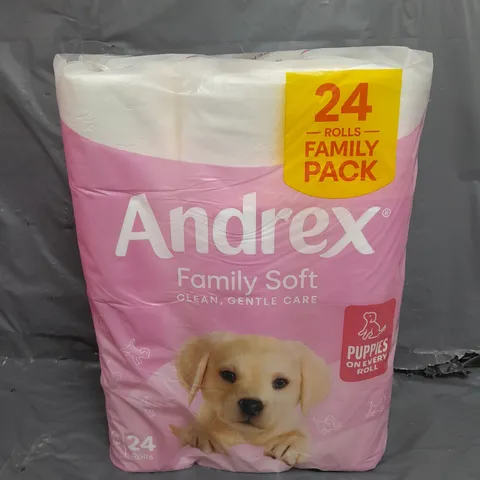 ANDREX FAMILY SOFT WHITE TOILET ROLL, PACK OF 24