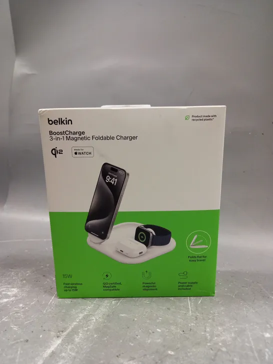 BOXED SEALED BELKIN BOOSTCHARGE 3-IN-1 MAGNETIC FOLDABLE CHARGER 