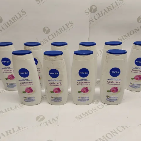 APPROXIMATELY 10 X BOTTLES OF BRAND NEW NIVEA CASHMERE & COTTONSEED OIL
