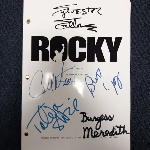 ROCKY WRITTEN BY SYLVESTER STALLONE SCRIPTINCLUDES ALL REVISIONS AS OF 1/7/76