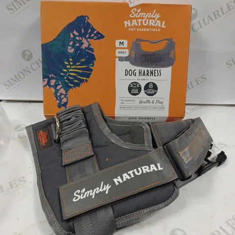 BOXED SIMPLY NATURAL DOG HARNESS - SIZE MEDIUM