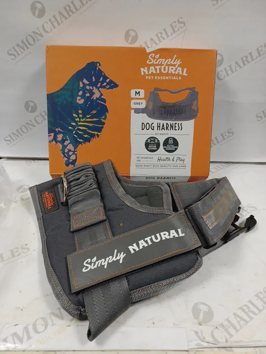 BOXED SIMPLY NATURAL DOG HARNESS - SIZE MEDIUM