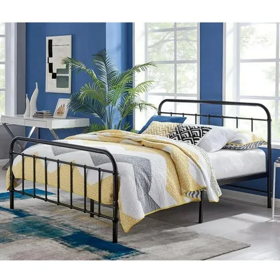 BOXED LANGDALE BED FRAME BLACK // SIZE: KING (1 BOX)