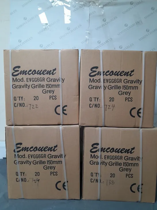 80 EMCOVENT GRAVITY GRILLES 150mm (EVGG6GR) - COLLECTION ONLY