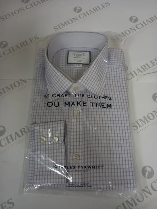 BAGGED CHARLES TYRWHITT EXTRA SLIM FIT SHIRT SIZE 16.5/35"