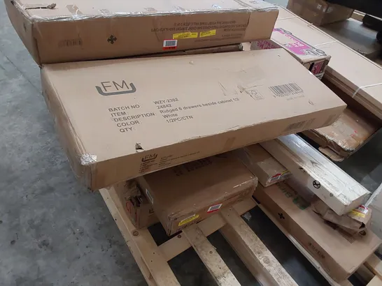 PALLET OF ASSORTED FURNITURE PARTS 