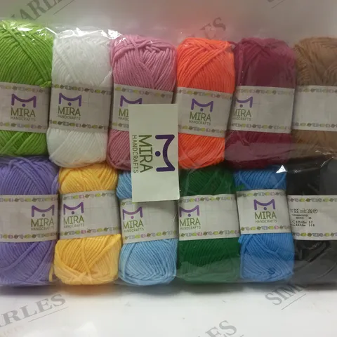 MIRA HANDCRAFTS MULTI PACK OF WOOL YARNS IN ASSORTED COLOURS 