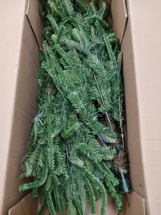 BOXED 7FT FRASER FIR UPSWEPT PRE-LIT MIXED TIPS CHRISTMAS TREE - COLLECTION ONLY RRP £209.99