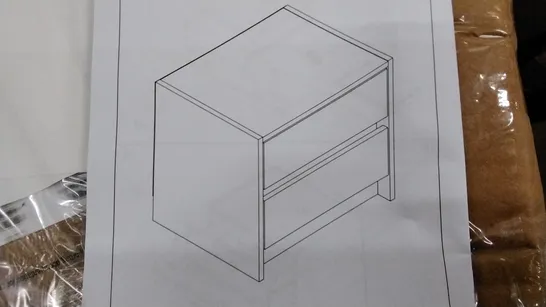 BOXED GARILYNN 2 DRAWER NIGHTSTAND 