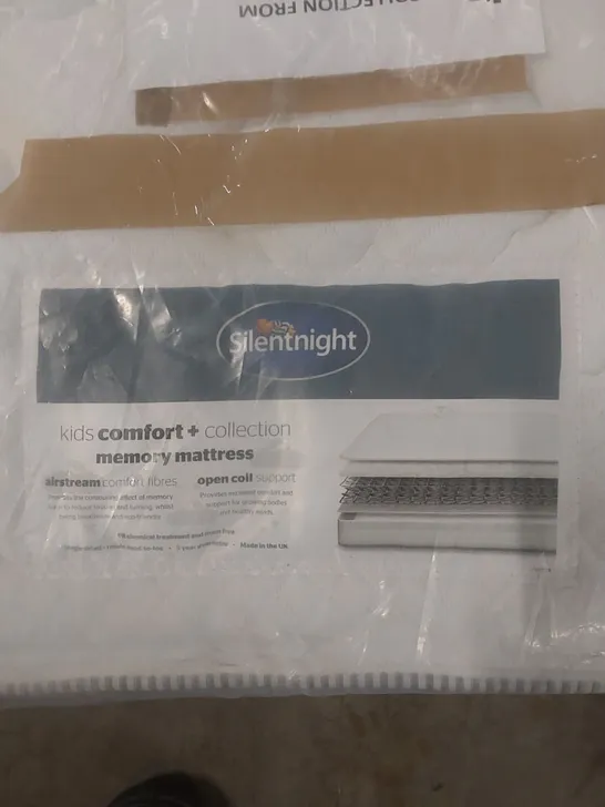 QUALITY BAGGED SILENTNIGHT 3' SINGLE KIDS MEMORY MATTRESS 