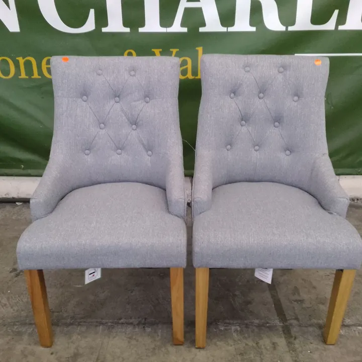 BUTTON BACK DINING CHAIRS (OAK LEG) 4440719Simon Charles Auctioneers