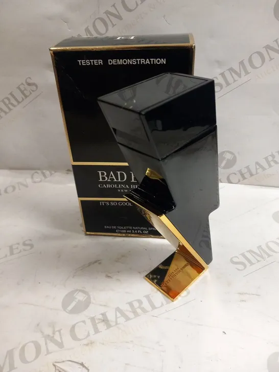 BOXED CAROLINA HERRERA BAD BOY IT'S SO GOOD TO BE BAD EAU DE TOILETTE 100ML TESTER BOTTLE