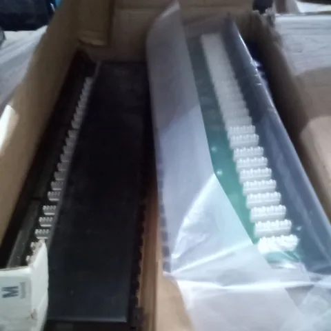 BOX OF OFFICE COMPUTER PARTS 