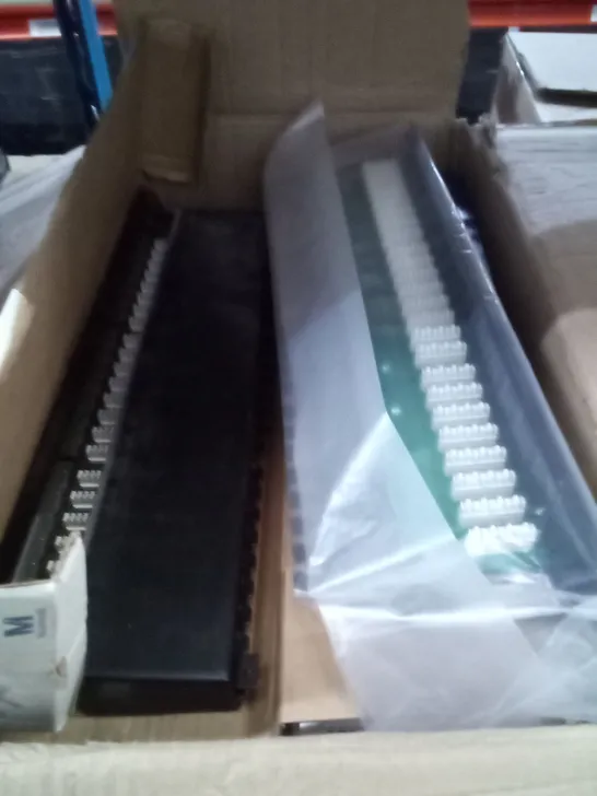 BOX OF OFFICE COMPUTER PARTS 