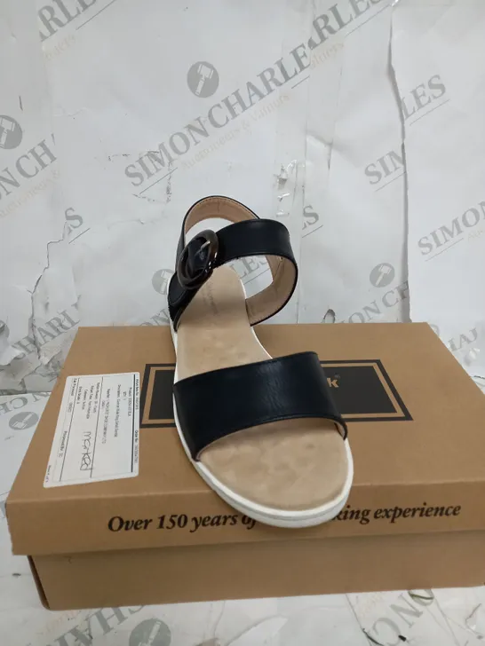 BOXED CUSHION WALK WEDGE SANDAL - UK SIZE 6 