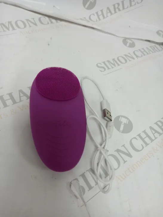 TILI RECHARGEABLE VARIABLE SPEED SILICONE FACIAL CLEANSING BRUSH PURPLE