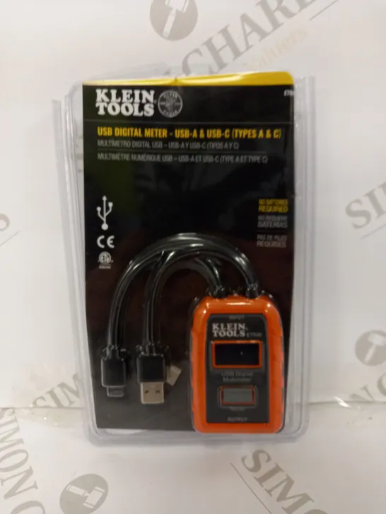 USB POWER METER, USB-A AND USB-C DIGITAL METER FOR VOLTAGE, CURRENT, CAPACITY, ENERGY AND RESISTANCE, KLEIN TOOLS ET920