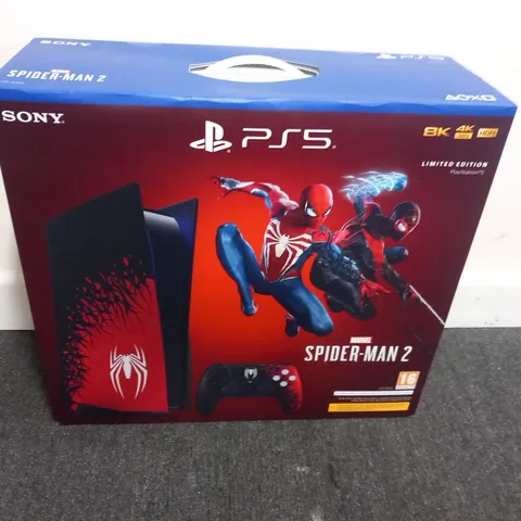 BOXED SONY PLAYSTATION 5 CFI-1216A LIMITED EDITION MARVEL SPIDER-MAN 2 GAMES CONSOLE