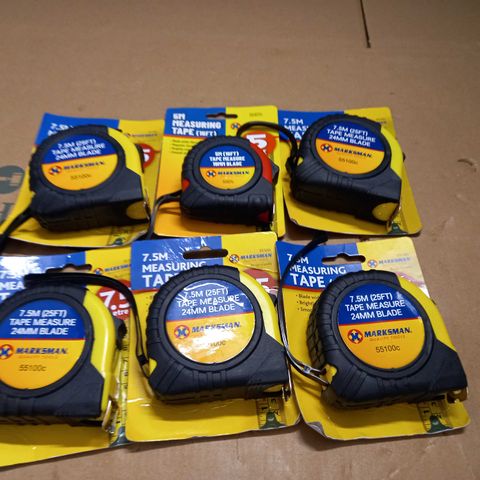LOT OF 6 7.5M MEASURING TAPES