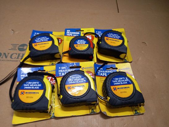 LOT OF 6 7.5M MEASURING TAPES
