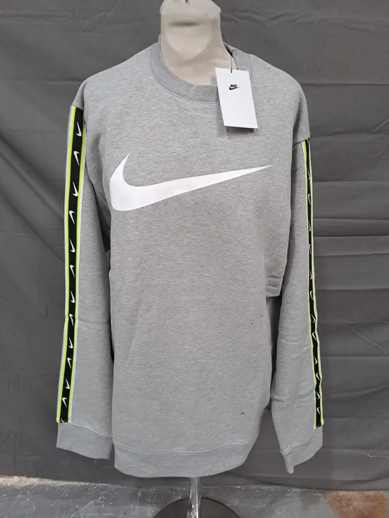 NIKE MENS GREY CREW JUMPER - XL