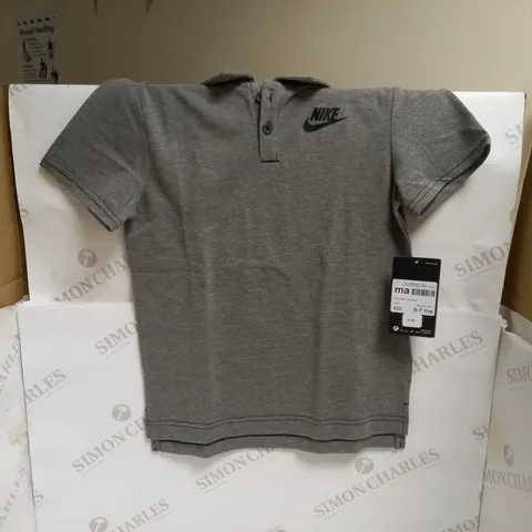 NIKE PIQUE KIDS POLO IN GREY - 6-7 YRS