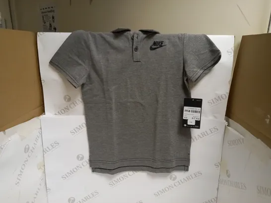 NIKE PIQUE KIDS POLO IN GREY - 6-7 YRS