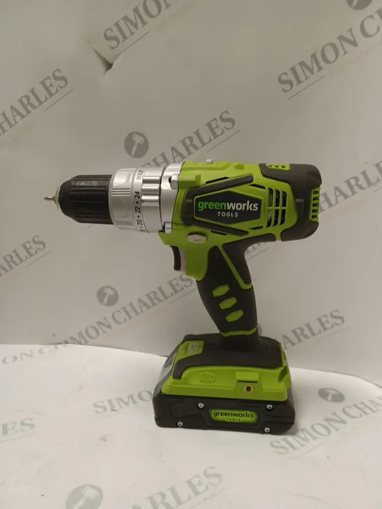 BOXED GREEN WORKS HAMMER DRILL