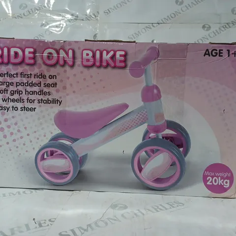 BOXED RIDE ON BIKE FOR AGES 1+