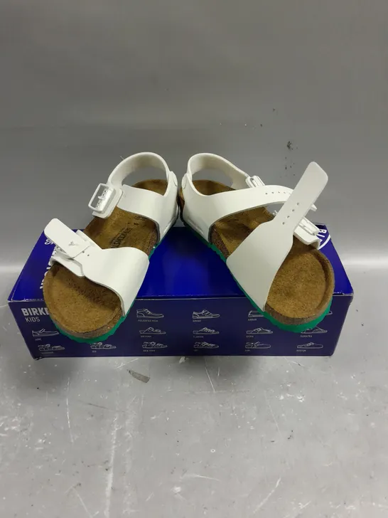 BOXED PAIR OF BIRKENSTOCK KIDS NEW YORK DESERT SANDALS - 13