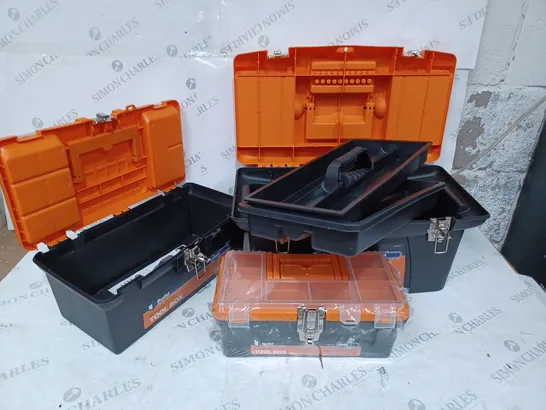 BUILDCRAFT 3 PIECE TOOL BOX SET WITH REMOVABLE STORAGE TRAYS